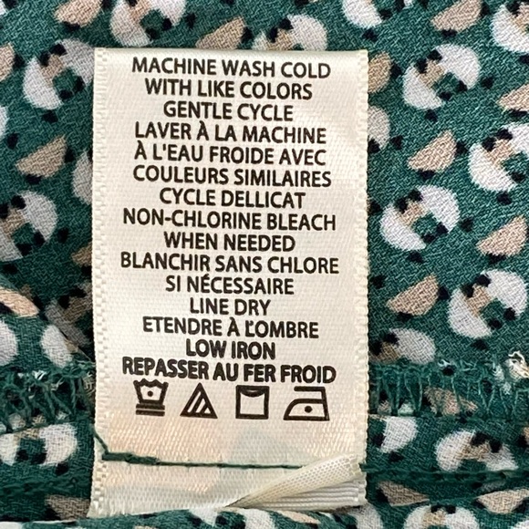 Max Studio Faux Wrap Ruffle Collar Long Sleeve Blouse With Wrap Ties Size Small - Picture 9 of 9